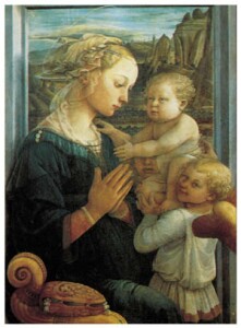 Poster: Lippi: Madonna col Bambino - 24x30 cm