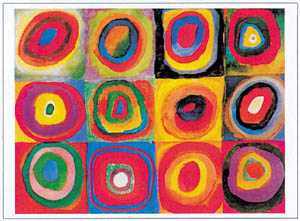 Poster: Kandinsky: Farbstudie - 80x60 cm