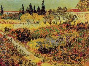 Poster: Van Gogh: Giardino Fiorito - 80x60 cm