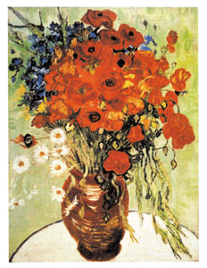 Poster: Van Gogh: Vase avec coquelicots - 70x100 cm