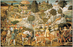 Poster: Gozzoli: Corteo Re Magi - 70x50 cm