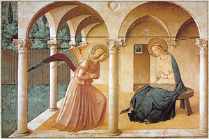 Poster na okviru: B.Angelico: Annunciazione - 140x98 cm