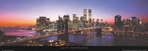 Poster: Blakeway: Brooklyn Bridge - 33x96 cm