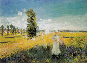 Poster na okviru: Monet: La passeggiata - 126x90 cm