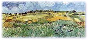 Poster na platnu: Van Gogh: Pianura ad Auvers - 140x67cm