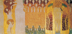 Poster na platnu: Klimt: Beethovenfries - 140x70 cm