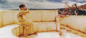 Poster sa podokvirom: Alma-Tadema: Expectations - 140x65 cm
