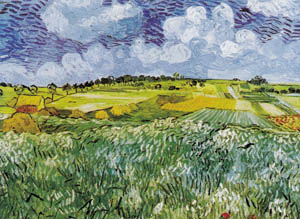 Poster: Van Gogh: Pianura vicino Auvers - 80x60 cm