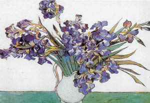 Poster na okviru: Van Gogh: Iris nel vaso - 120x90 cm