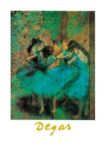 Poster: Degas: Ballerine Blu - 24x30 cm