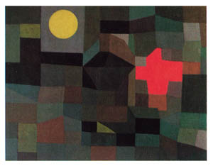 Poster: Klee: Incendio sotto la Luna - 50x40 cm