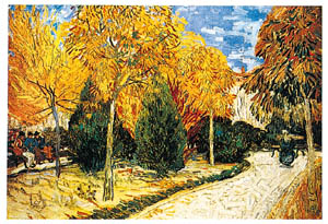 Poster na okviru: Van Gogh: Giardino autun. - 135x90 cm