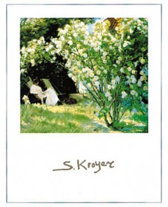 Poster na okviru: Kroyer: Rosen Garten - 120x90 cm