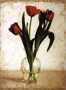 Poster: Darashkevich: Tulipani in vaso - 60x80 cm