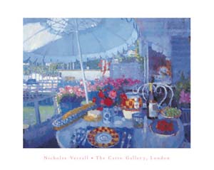 Poster: Verrall: Lunch on the Terrace - 50x40 cm