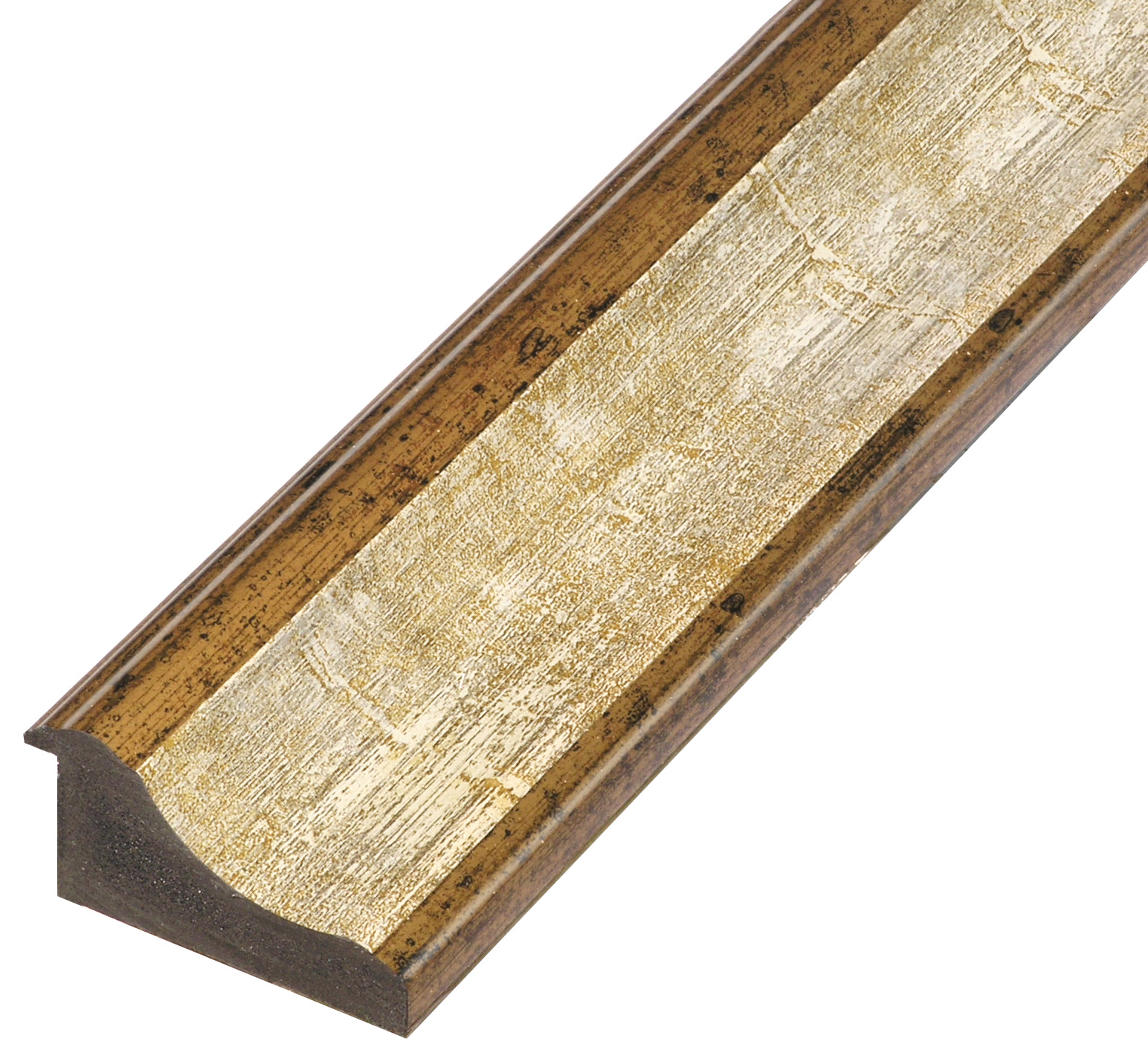 PVC letvica - širina 84 mm visina 33 mm - zlato sa bjelkastom trakom