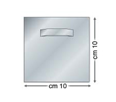Ploča cinčana samoljepljiva za vješanje ogledala - 10x10 cm