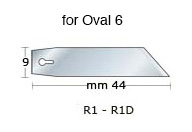 Nožići za Keencut Oval 6 - Pak. 50 kom