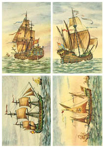 Serija od 4 štampe: Bitka na moru - 25x35 cm