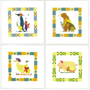 Serija od 3 štampe: Baby Animals - 30x30 cm