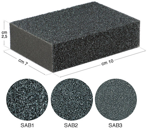 Brusna spužvica 7x10x2,5 cm granulacija srednja