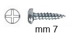 Vijci cinčani cilindrična glava 2,9x7 mm - Pak.2000 kom