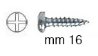 Vijci cinčani cilindrična glava 2,9x16 mm - Pak.1000 kom