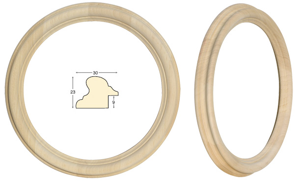 Okviri okrugli neobrađeno drvo - promjer 20 cm