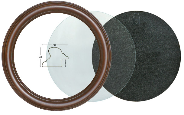 Okviri okrugli smeđi kompletni - promjer 20 cm