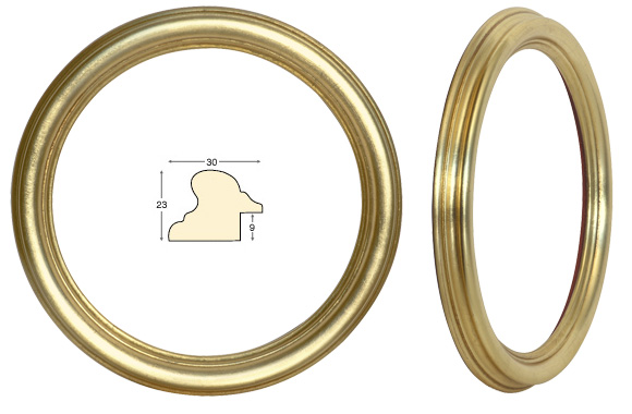 Okviri okrugli zlatni - promjer 20 cm