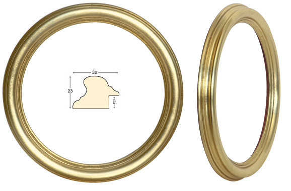 Okviri okrugli zlatni - promjer 24 cm