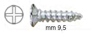 Vijci cinčani plosnata glava 2,2x9,5 mm - Pak.1000 kom