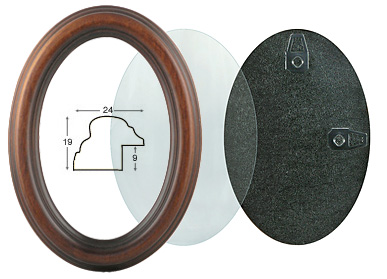 Okviri ovalni smeđi kompletni 8x10 cm