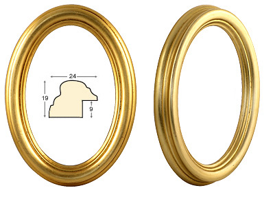 Okviri ovalni zlatni 9x12 cm