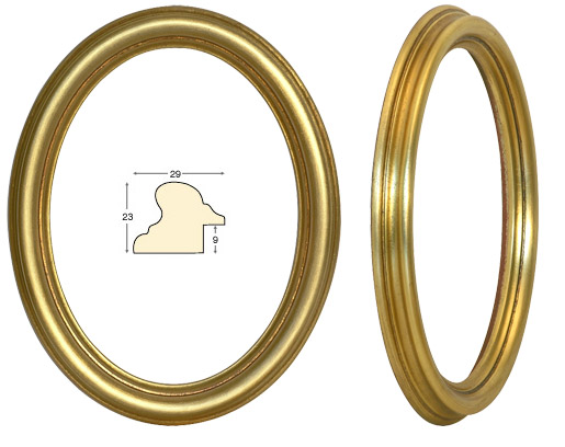 Okviri ovalni zlatni 13x18 cm