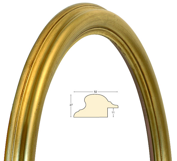 Okviri ovalni zlatni 40x50 cm
