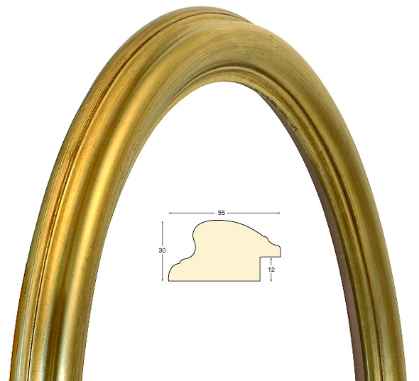 Okviri ovalni zlatni 50x60 cm