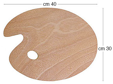 Slikarske palete drvene ovalne deblj.3mm - 30x40 cm