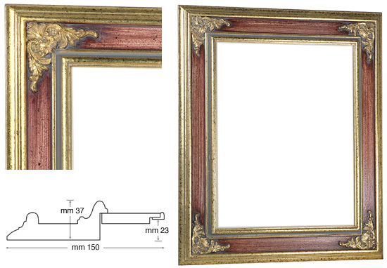 Okvir Venezia crveno grlo 35x45 cm prazni