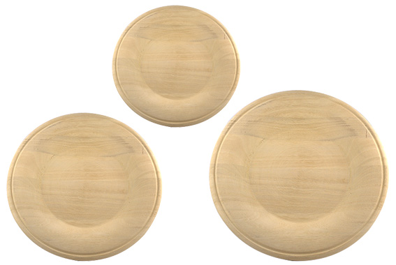 Set od 3 drvena tanjura