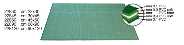 Rezačka ploha zelene boje - 22x30 cm