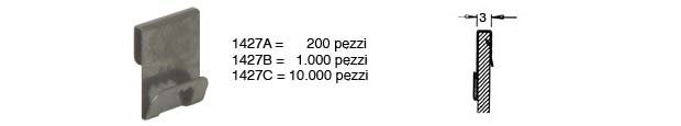 Vješalice polirane za umetanje deblj.3 mm - Pak. 200 kom