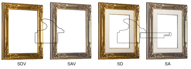 Okvir Siena zlato 50x60 cm bez pass.