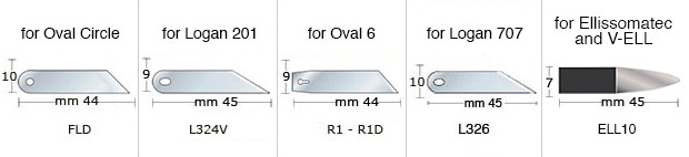 Nožići za Fletcher Oval/Circle - Pak. 10 kom