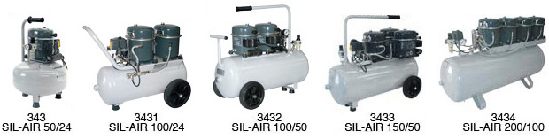 Bešumni kompresor SIL-AIR 50/24 - 24 litre
