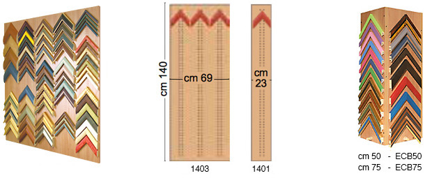 Pano za uzorke letvica - Smeđi - 140 cm - 3 reda