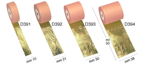 Listić imitacija zlato u kolutu mm 10x50 m