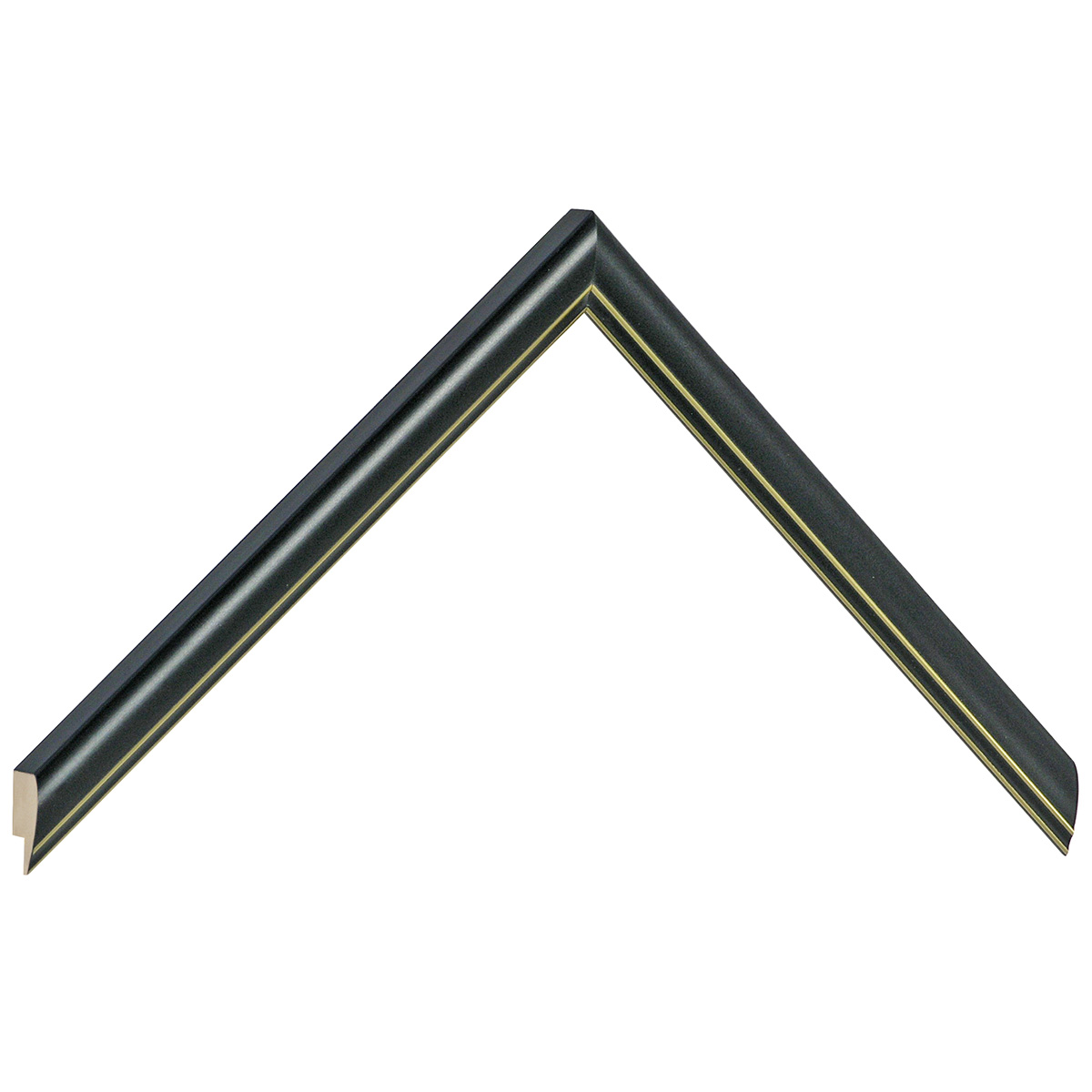 Letvica spojeni bor širina 13 mm visina 15 - crna srebrni rub - Uzorak