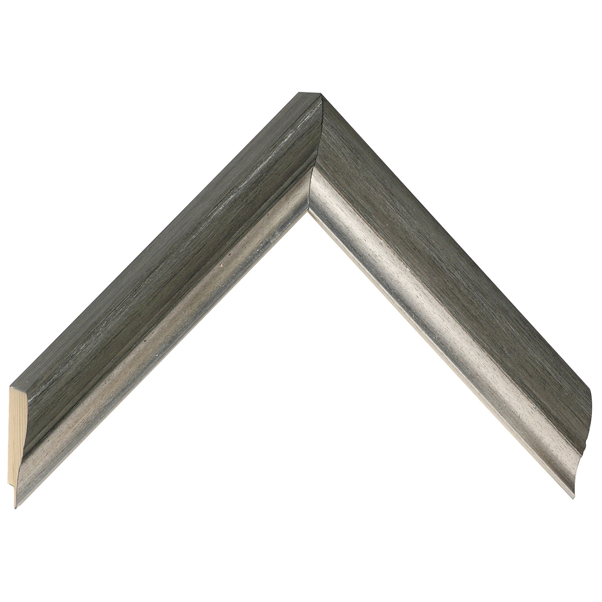 Letvica spojena jela širina 30 mm visina 27 - svietlo siva, bijela traka - Uzorak