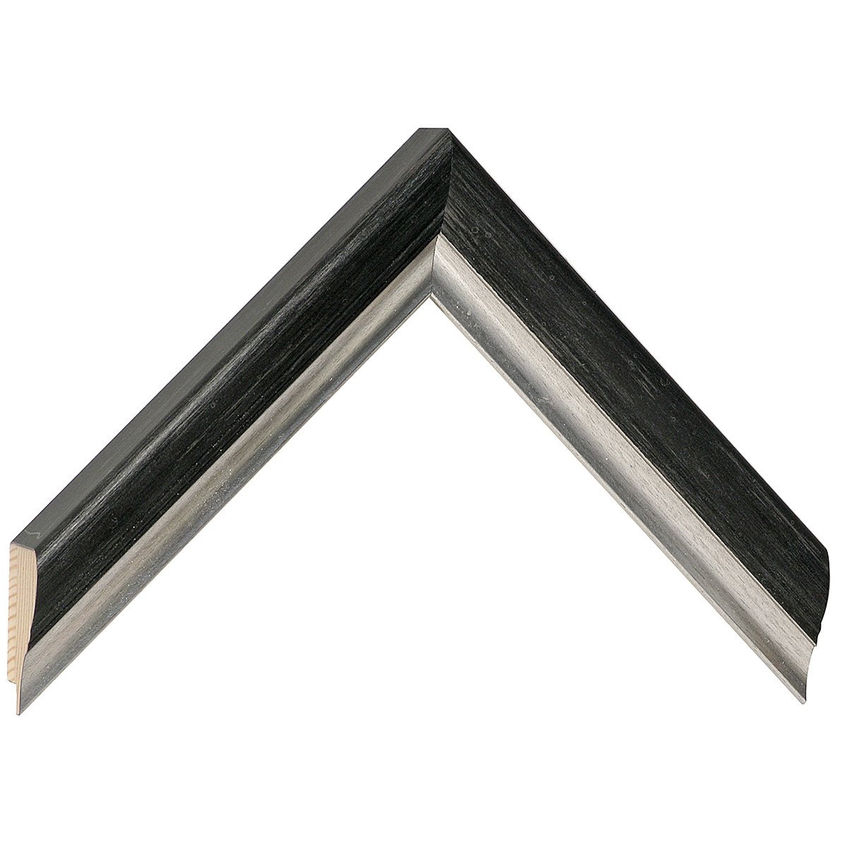 Letvica spojena jela širina 30 mm visina 27 - siva, bijela traka - Uzorak